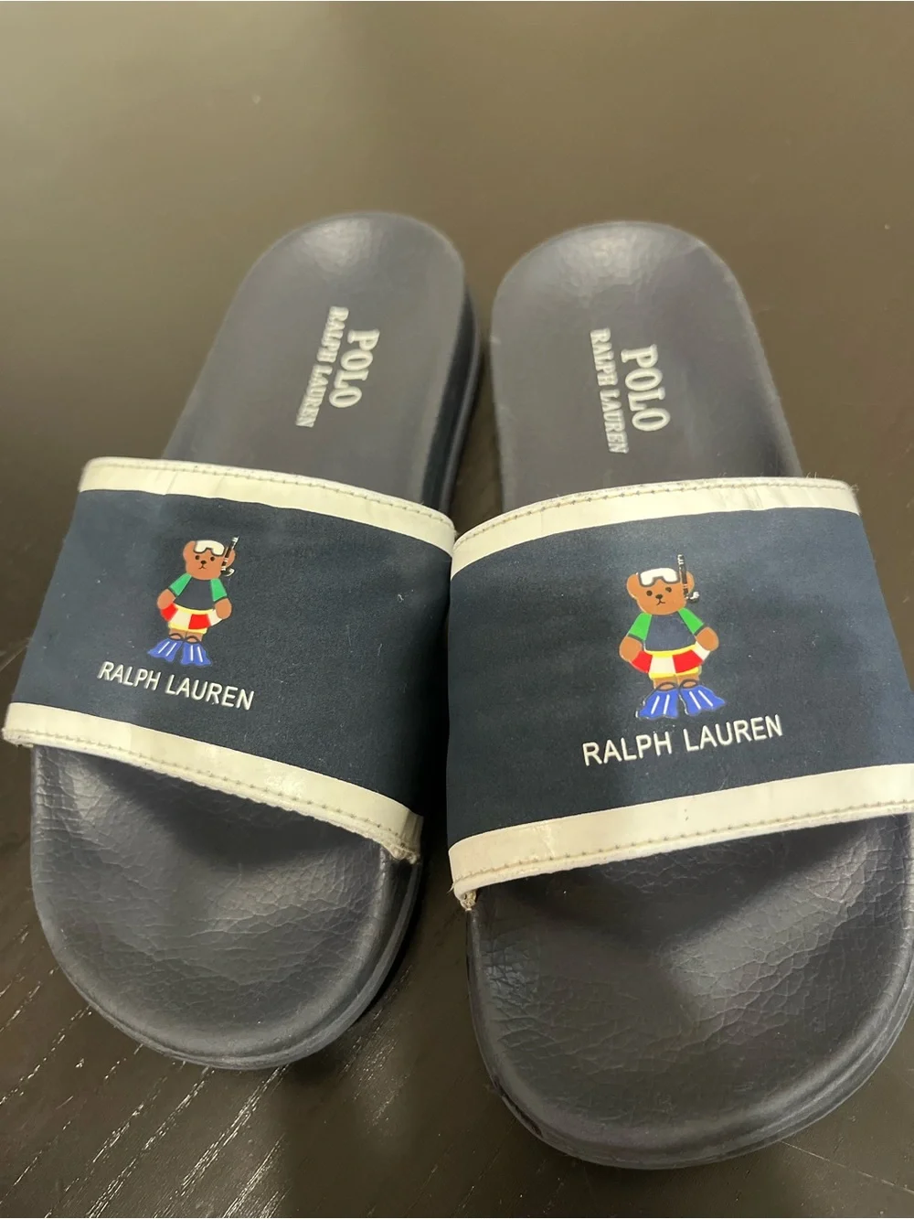 Polo Ralph Lauren Bear Slides Sandals Kids Size 1